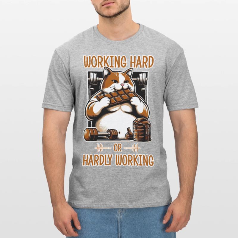 Hart arbeiten oder kaum arbeiten? Unisex Polycotton T-Shirt