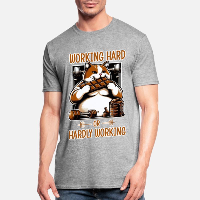 Hart arbeiten oder kaum arbeiten? Unisex Polycotton T-Shirt