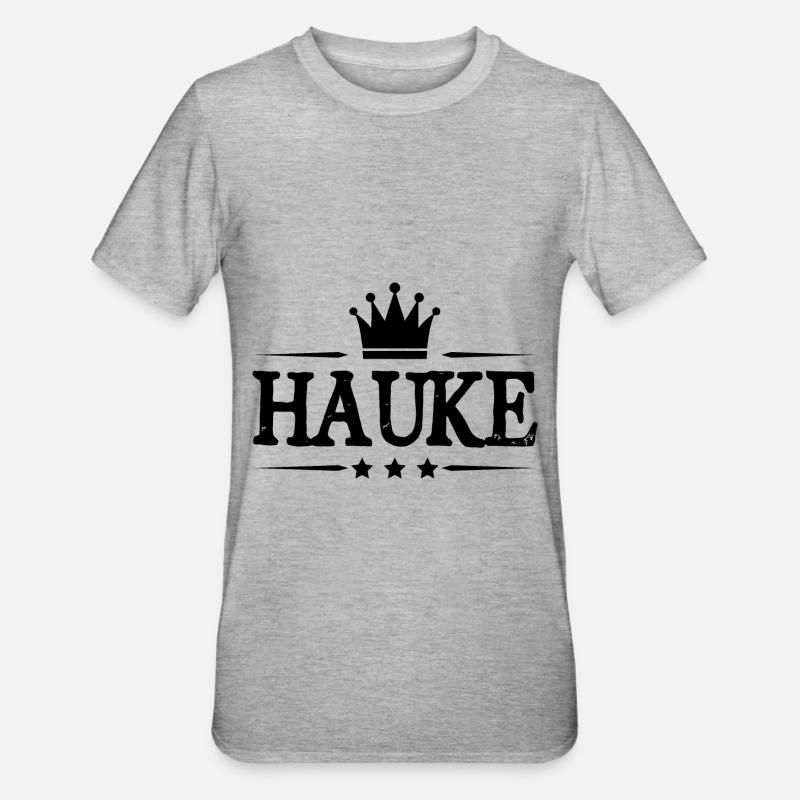 Hauke - Unisex Polycotton T-Shirt - Grau meliert