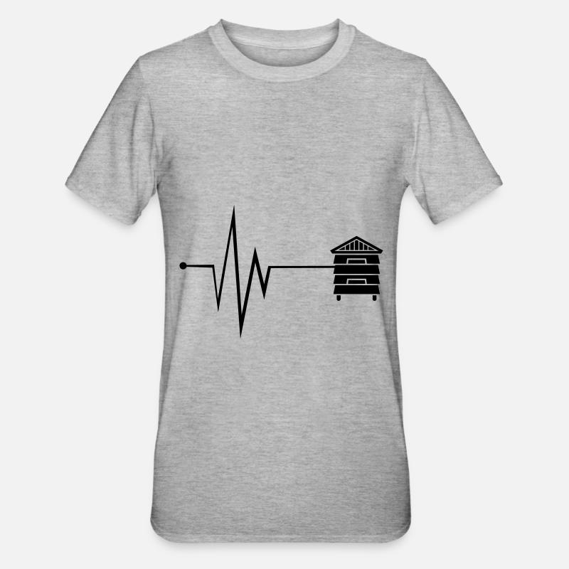 Honig Puls - Unisex Polycotton T-Shirt - Grau meliert