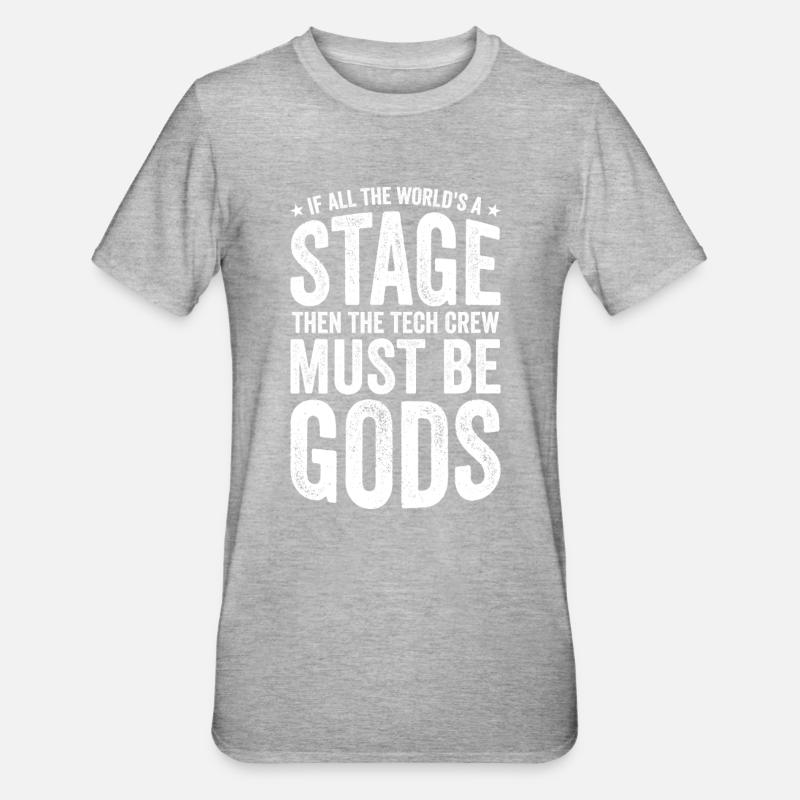 Tech Crew Theater Tech - T-shirt polycoton Unisexe - gris chiné