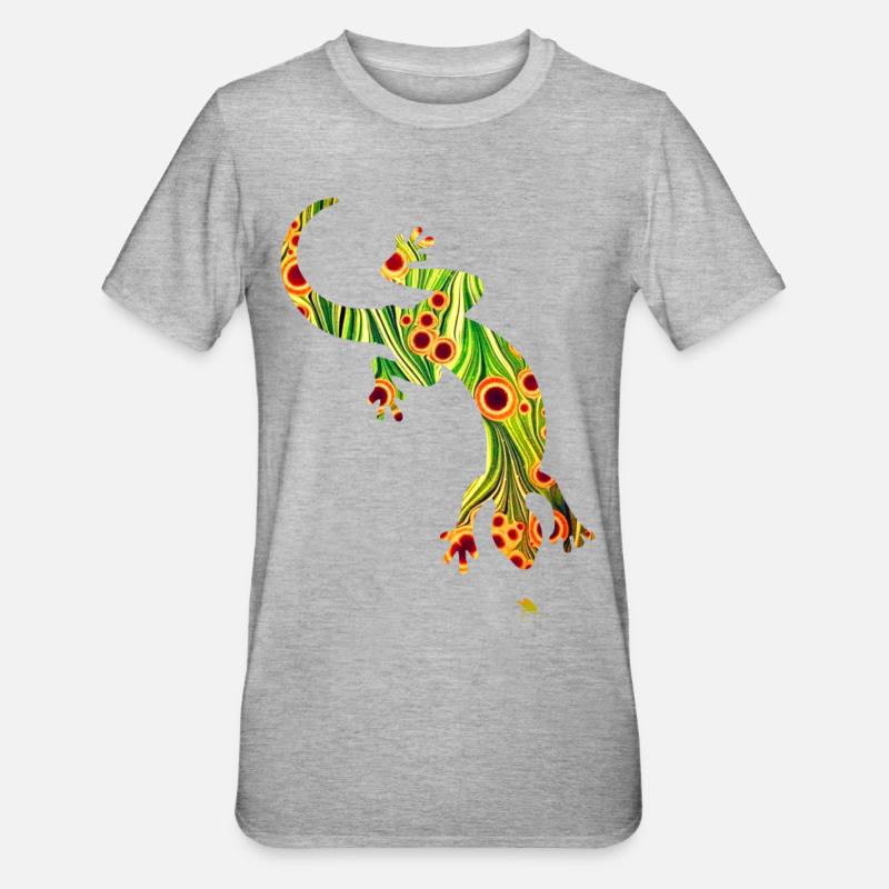 Lézard E 110 - T-shirt polycoton Unisexe - gris chiné