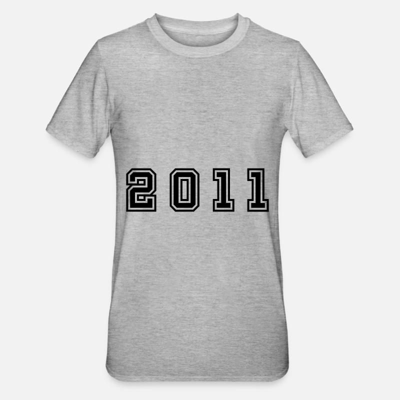 Numéro de l’année 2011 - T-shirt polycoton Unisexe - gris chiné