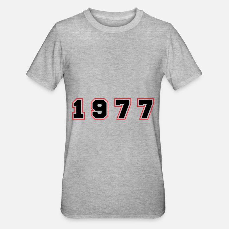 Numéro de l’année 1977 - T-shirt polycoton Unisexe - gris chiné