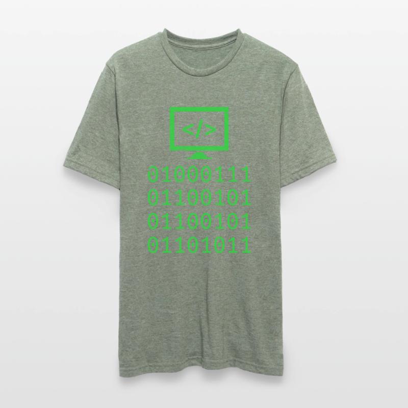 Cadeau de programmation de codage de code binaire T-shirt polycoton Unisexe