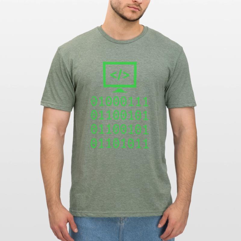 Cadeau de programmation de codage de code binaire T-shirt polycoton Unisexe
