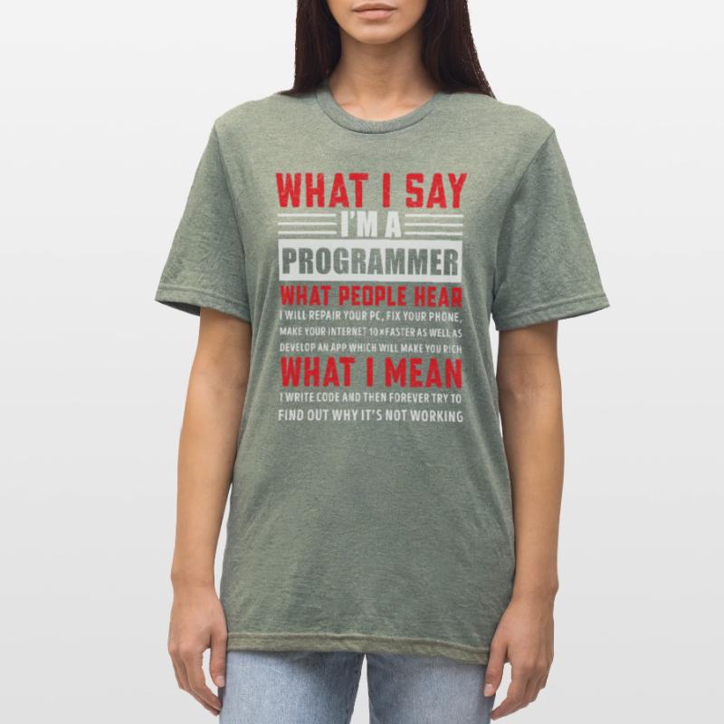 Funny Programming Coding Programmer Gift Unisex Polycotton T-Shirt
