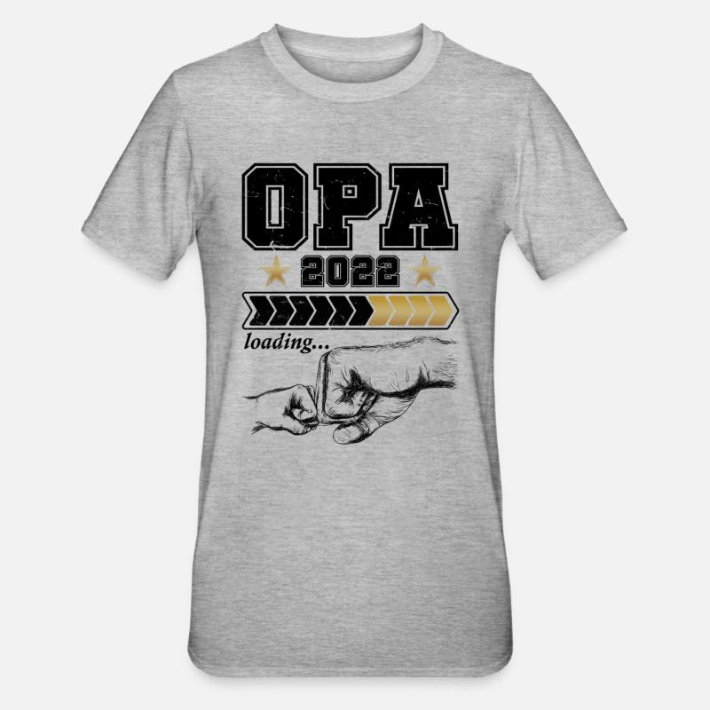Opa 2022 Loading - Unisex Polycotton T-Shirt - Grau meliert