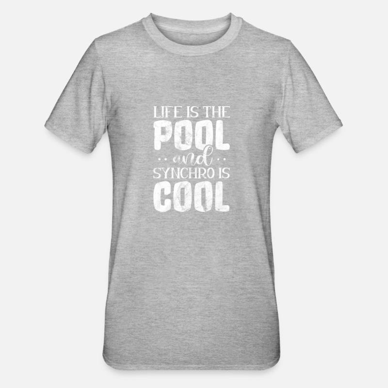 Synchronschwimmen - Unisex Polycotton T-Shirt - Grau meliert