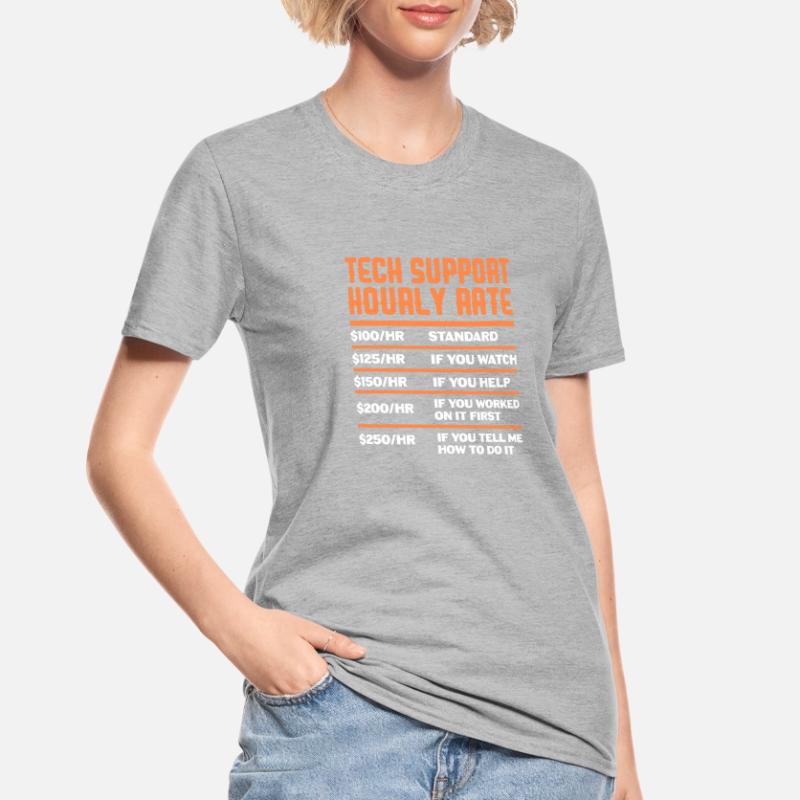 Technischer Support Computer It Admin Geschenk Unisex Polycotton T-Shirt
