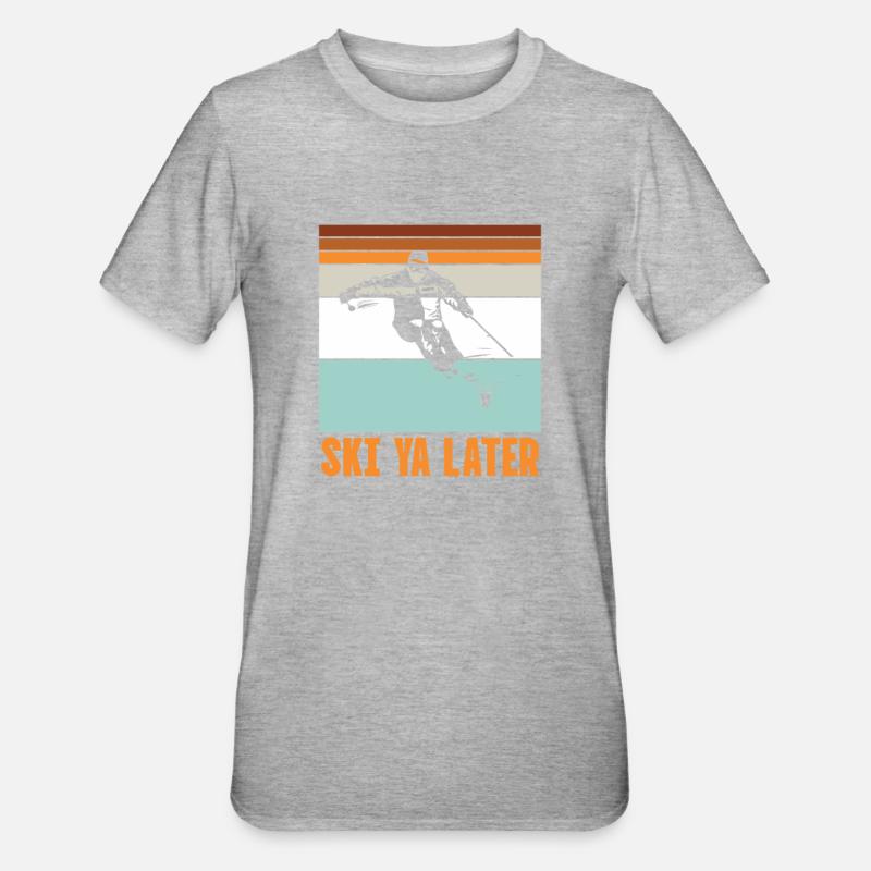 Ski - T-shirt polycoton Unisexe - gris chiné