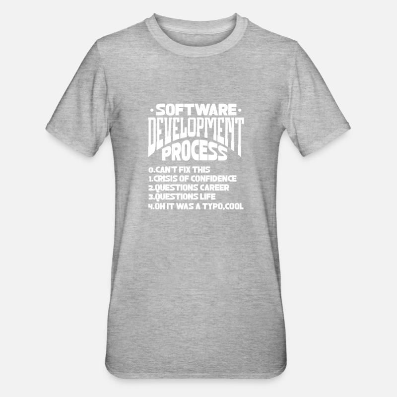 Softwareentwickler Programmierer Software - Unisex Polycotton T-Shirt - Grau meliert