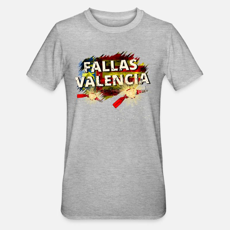 Fallas de Valence - T-shirt polycoton Unisexe - gris chiné