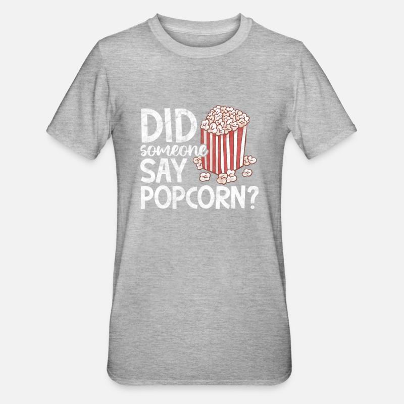 Popcorn - Unisex Polycotton T-Shirt - heather grey