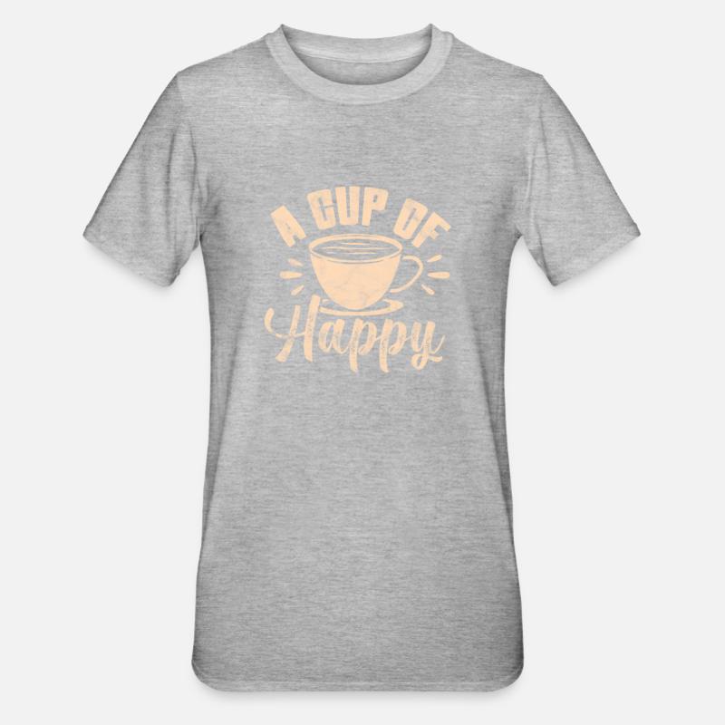 Café - T-shirt polycoton Unisexe - gris chiné