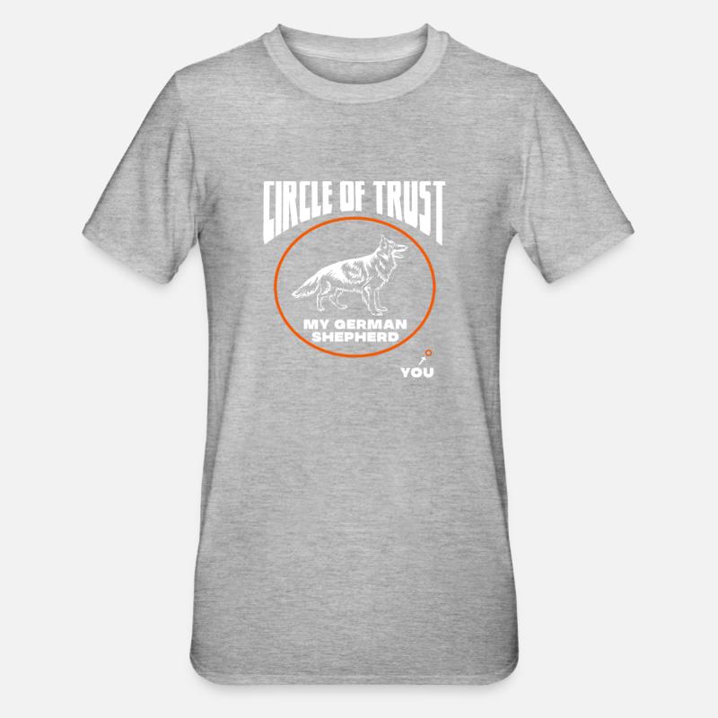 Deutscher Schäferhund - Unisex Polycotton T-Shirt - Grau meliert
