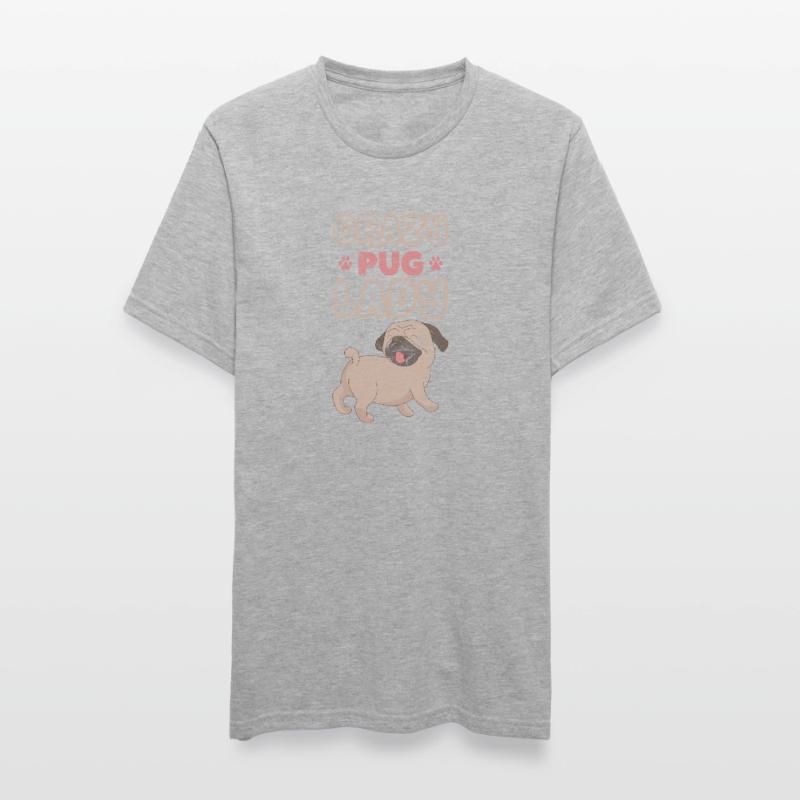 Mops Koszulka unisex z polibawełny