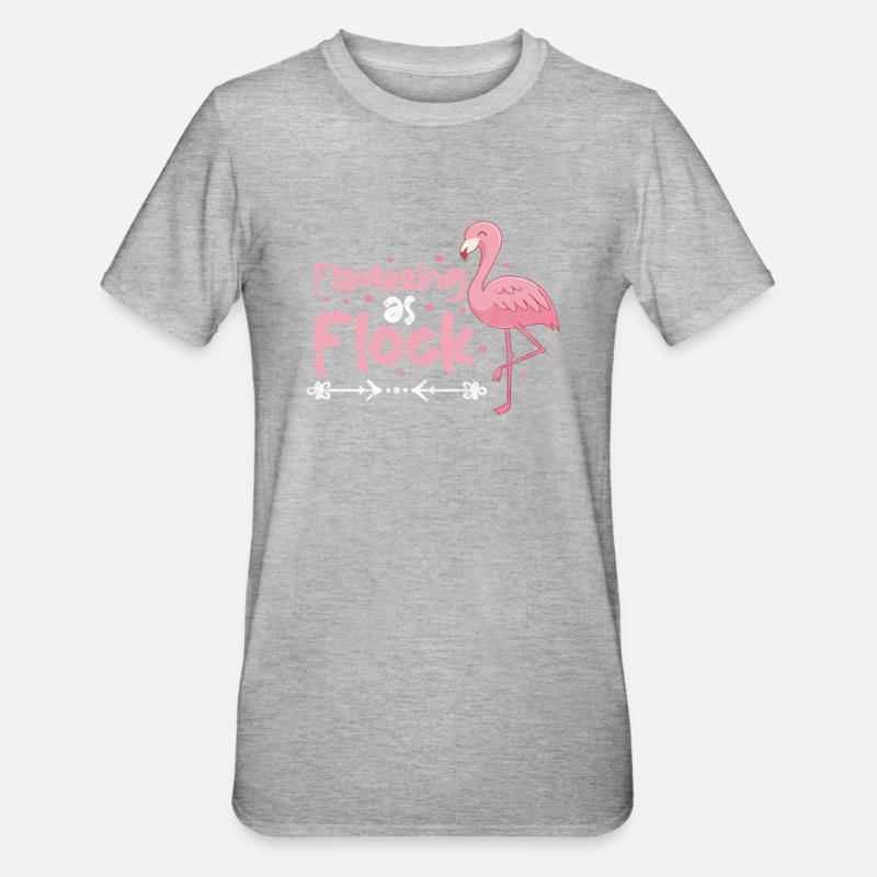 Flamant - T-shirt polycoton Unisexe - gris chiné