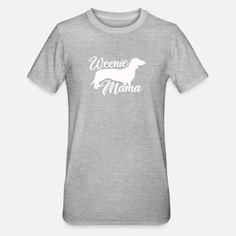 Maman teckel - T-shirt polycoton Unisexe - gris chiné