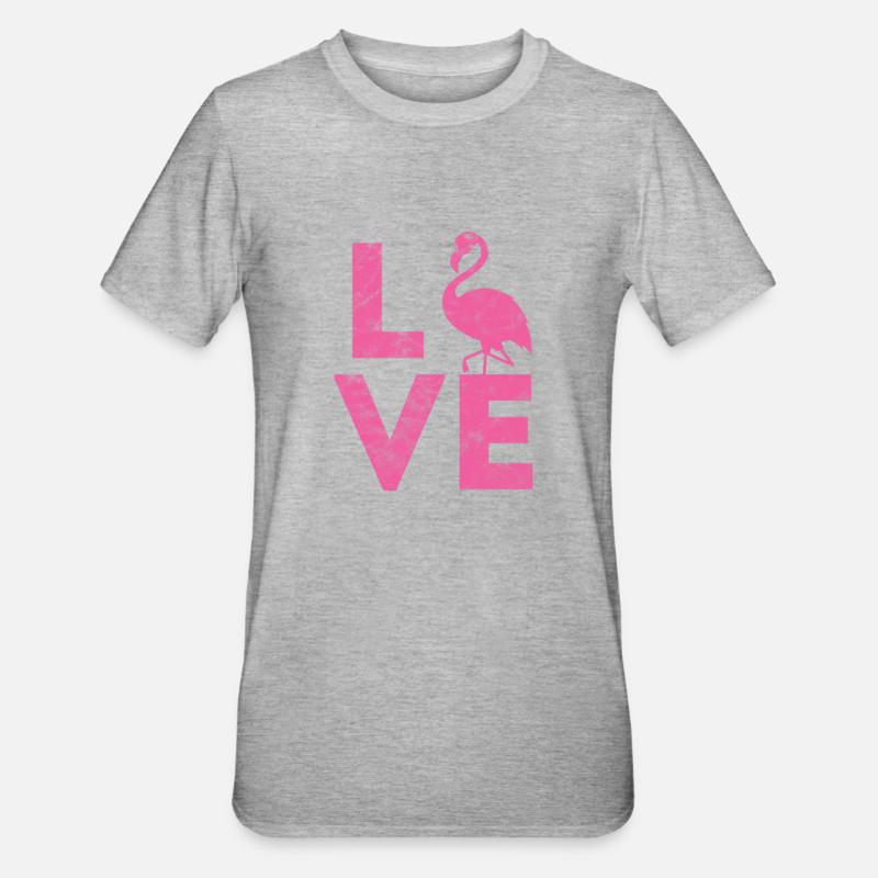 Flamant - T-shirt polycoton Unisexe - gris chiné
