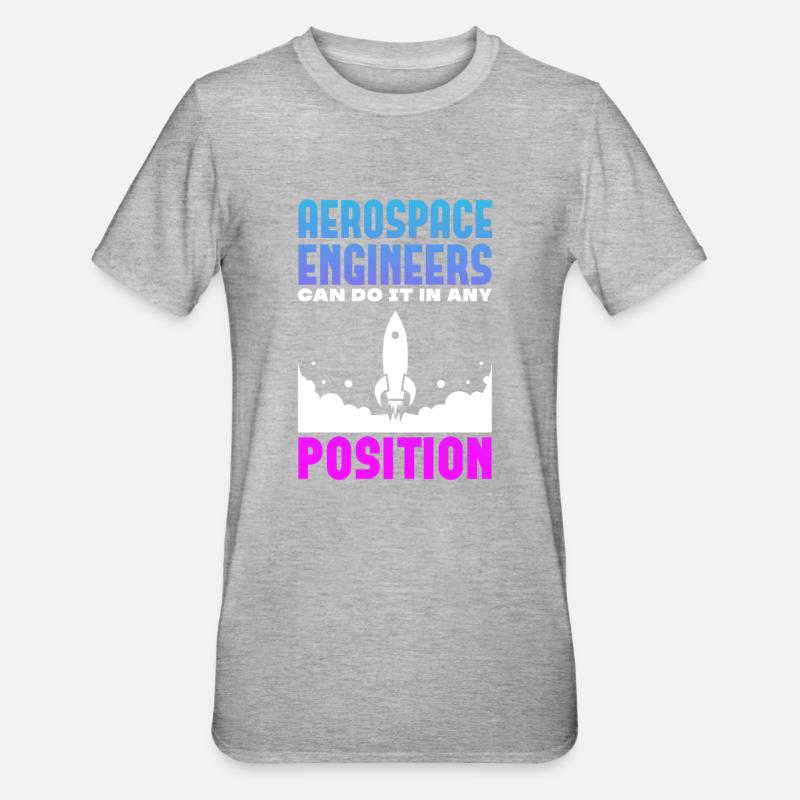 Space Engineer Aeronautical Engineer - Unisex Polycotton T-Shirt - heather grey