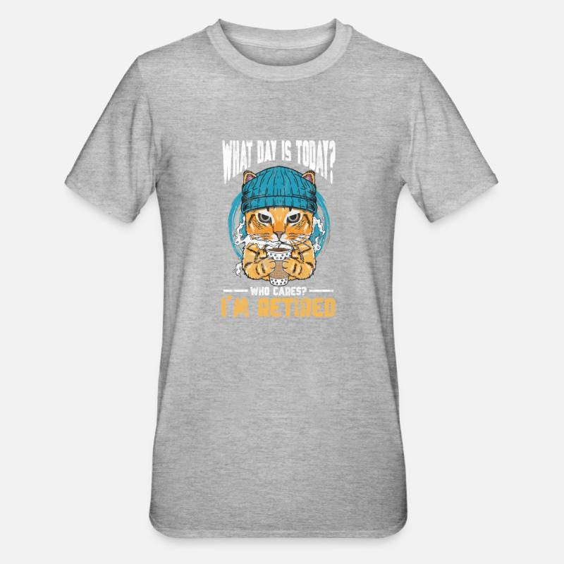 Retraite du café - T-shirt polycoton Unisexe - gris chiné