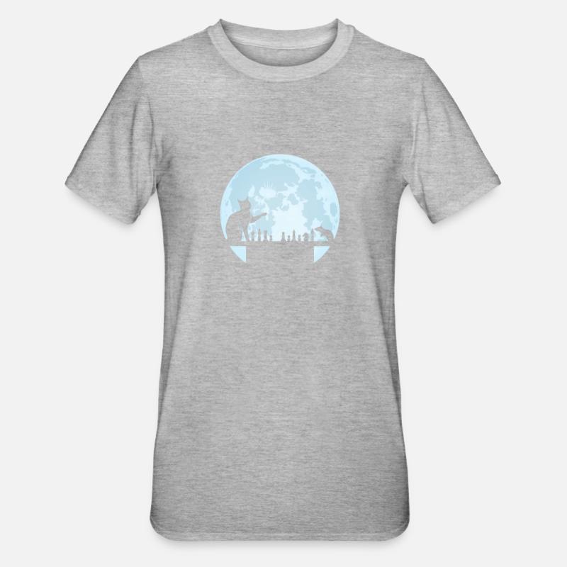 Échiquier d’échecs Checkmate Joueur d’échecs - T-shirt polycoton Unisexe - gris chiné