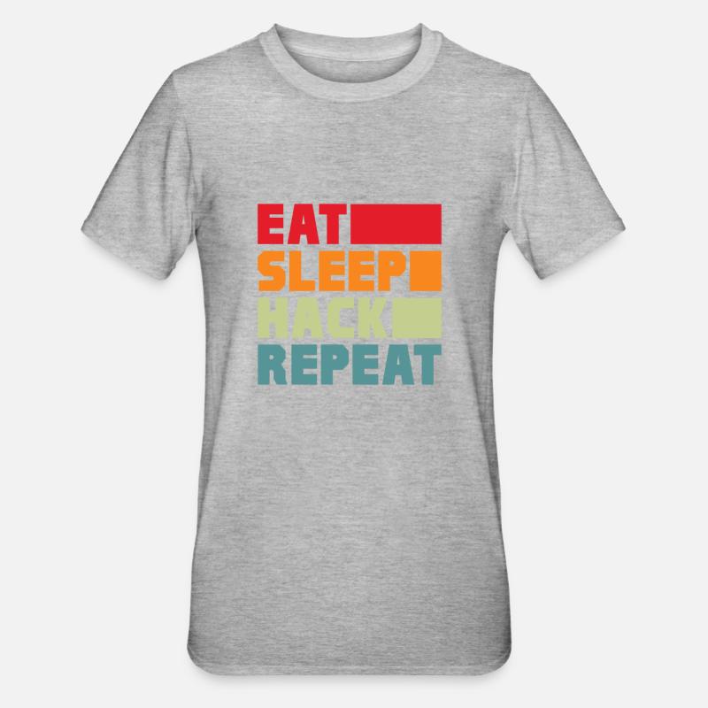 Hacker Coder Computer Hacking Gift - Unisex Polycotton T-Shirt - heather grey