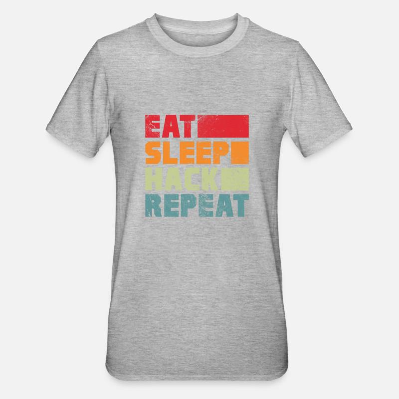 Hacker - T-shirt polycoton Unisexe - gris chiné