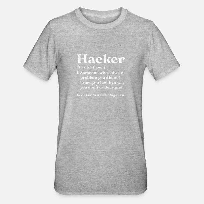 Hacker - T-shirt polycoton Unisexe - gris chiné