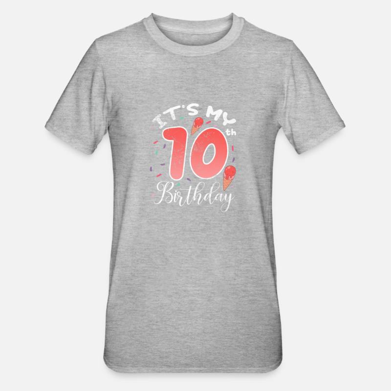 Eiscreme - Unisex Polycotton T-Shirt - Grau meliert