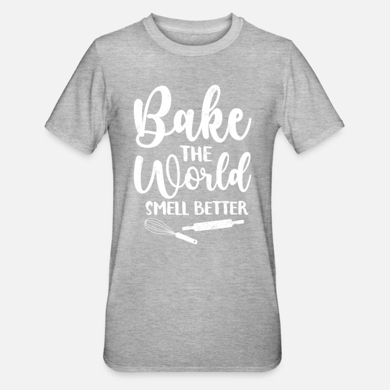 Bäcker - Unisex Polycotton T-Shirt - Grau meliert
