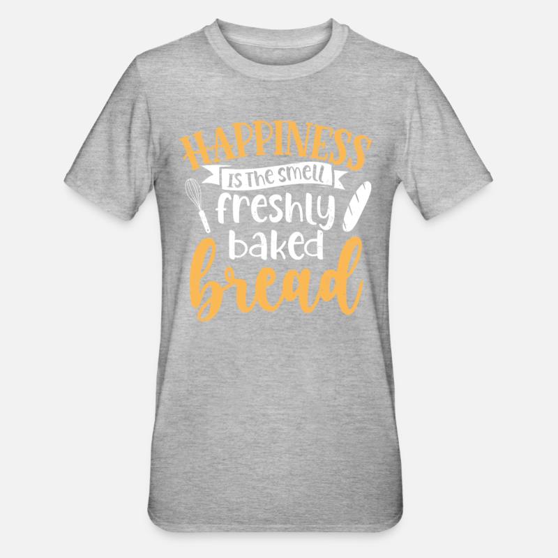 Bäcker - Unisex Polycotton T-Shirt - Grau meliert