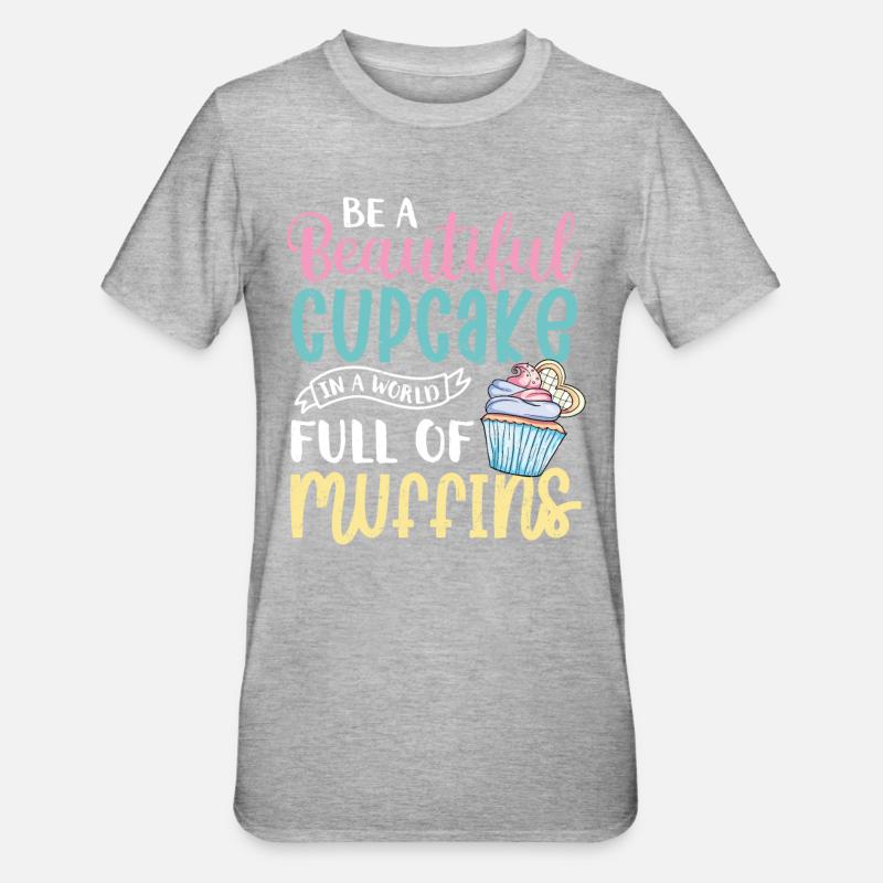 Cupcake - Unisex Polycotton T-Shirt - heather grey