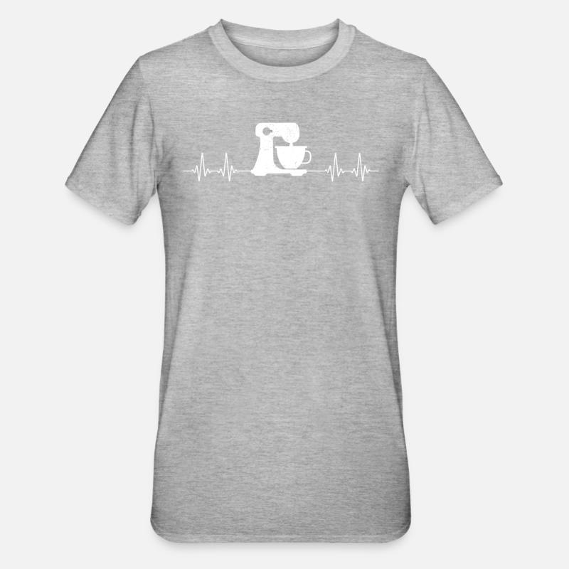 Bäcker - Unisex Polycotton T-Shirt - Grau meliert