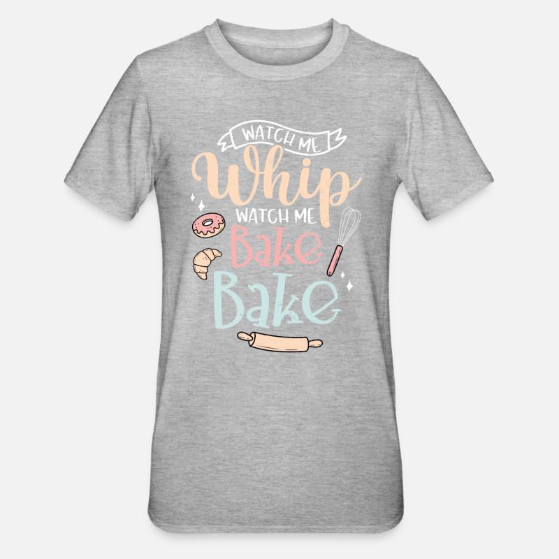 Bäcker - Unisex Polycotton T-Shirt - Grau meliert