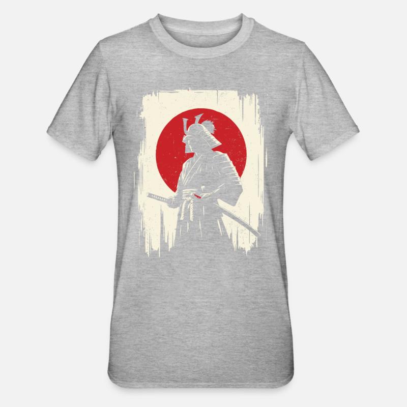 Samouraï - T-shirt polycoton Unisexe - gris chiné