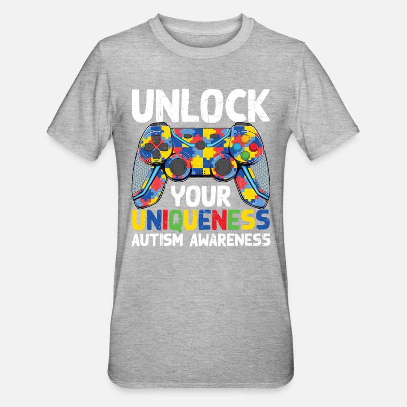 Autisme - T-shirt polycoton Unisexe - gris chiné