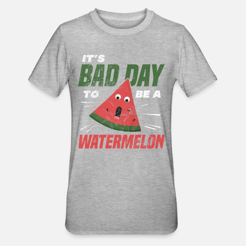 Pastèque - T-shirt polycoton Unisexe - gris chiné