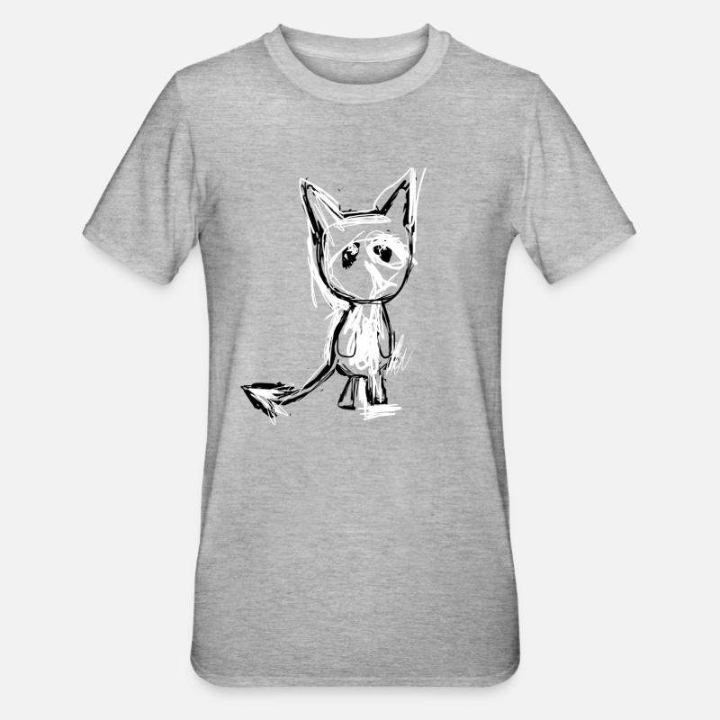 diable mal - T-shirt polycoton Unisexe - gris chiné