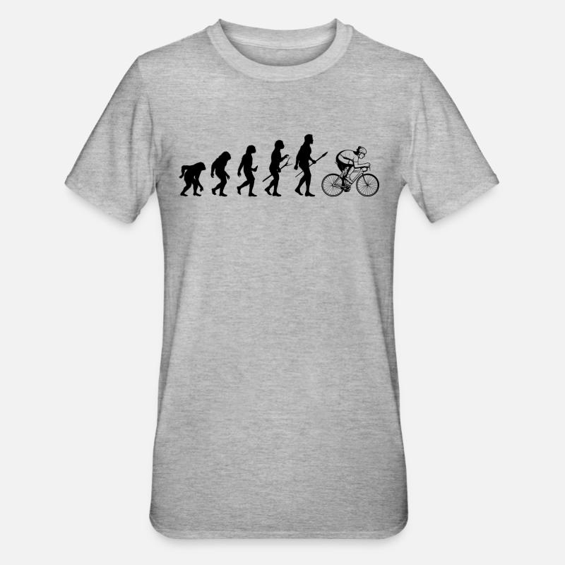 fahrrad evolution - Unisex Polycotton T-Shirt - Grau meliert