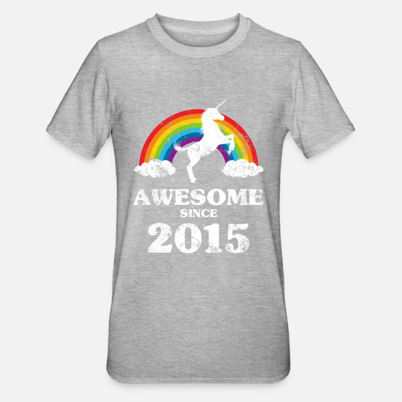 Millésime 2015 Anniversaire - T-shirt polycoton Unisexe - gris chiné