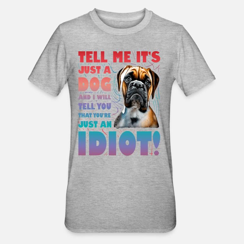 Boxer drôle de dicton - T-shirt polycoton Unisexe - gris chiné