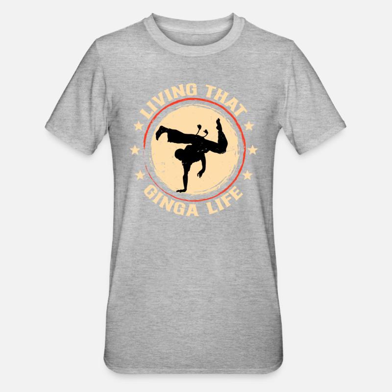 Das Ginga-Leben leben - Unisex Polycotton T-Shirt - Grau meliert