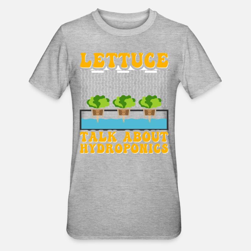 Lettuce talk about Hydroponics - Unisex Polycotton T-Shirt - heather grey