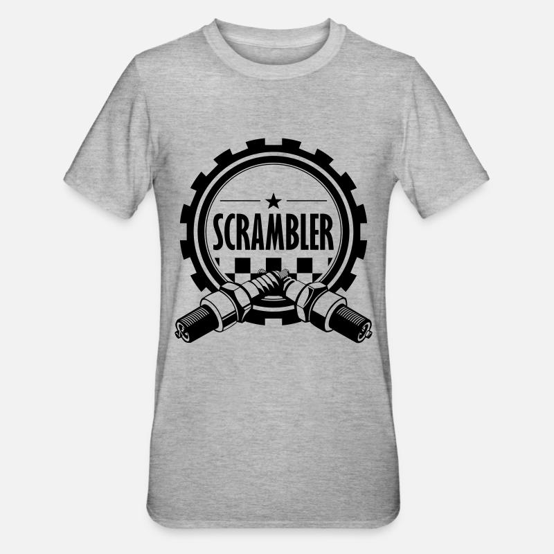 scrambler - Unisex Polycotton T-Shirt - Grau meliert