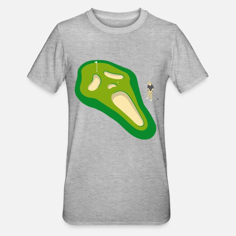 Cranio di golf - Maglietta unisex, mix cotone e poliestere - grigio melange