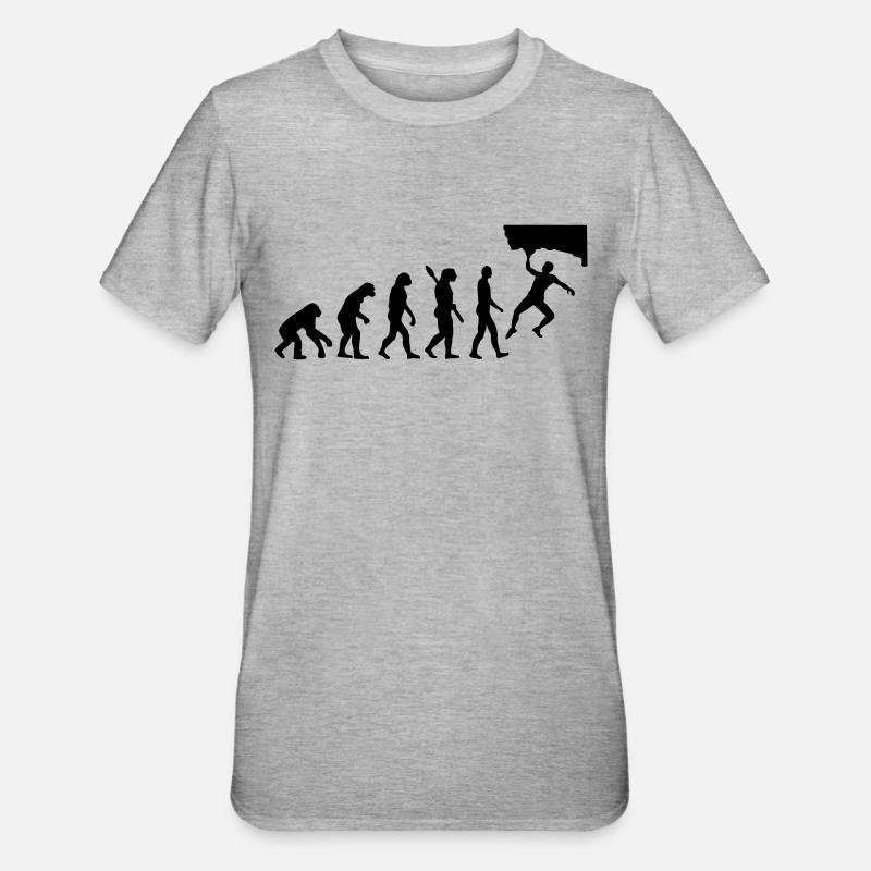 Evolution Bouldering - T-shirt polycoton Unisexe - gris chiné