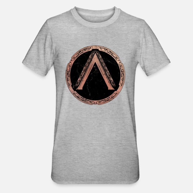 Sparta Lambda Symbole - T-shirt polycoton Unisexe - gris chiné