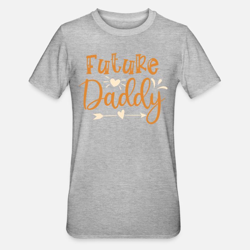 Futuro papà - Maglietta unisex, mix cotone e poliestere - grigio melange